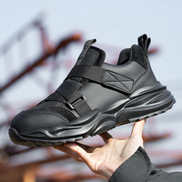 Chaussures de sécurité de haute qualité en cuir microfibre noir à la mode ZG 908 pour travailleur de la construction