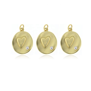 <span class=keywords><strong>El</strong></span> más nuevo de latón joyería suministros de moda Estilo Vintage corazón encanto colgantes para collar y pulseras de joyería haciendo - Product Image 1