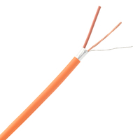 Câble résistant au feu, conforme à la norme BS6387 CWZ, torsadé, 2x2,5 mm², avec gaine LSZH, blindé et non blindé, orange