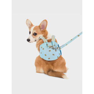 Imbracatura per animali domestici di Design semplice di lusso e linea di piombo in poliestere traspirante in Neoprene di medie dimensioni per camminare con cani e gatti - Product Image 1