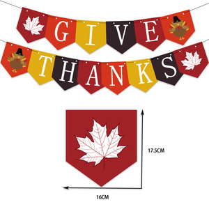 Kit de décoration pour fête de Thanksgiving avec ballons et bannière imprimés feuilles d'érable et dindes pour célébrations festives à la maison, en classe ou au bureau - Product Image 4