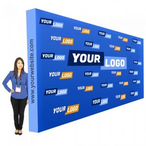 Portable Fabric Pop-Up Booth Trade Show <b>Wall</b> <b>Display</b> Custom Banner Stand for Advertising Garments on Promotion - Product Image 1