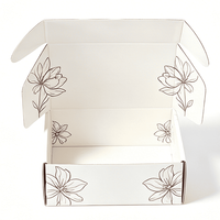 Boîtes d'expédition pliables en carton ondulé imprimé floral décalé pour lingerie, sous-vêtements sexy, emballage de marque privée