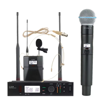 Microphone sans fil monocanal ULXD4 avec pile AA et connecteur XLR, technologie UHF PLL pour karaoké, scène et discothèque