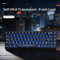 [PC Pink Frosted Top Keycaps] Factory-Direct Translucent Mechanical Keyboard Keycaps (English Japanese Korean Russian)