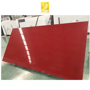 BOTON STONE Rouge Quartz Cristal Top Poli Étincelant Engineered Carrelage <span class=keywords><strong>Dalle</strong></span> <span class=keywords><strong>De</strong></span> Quartz Artificielle - Product Image 1