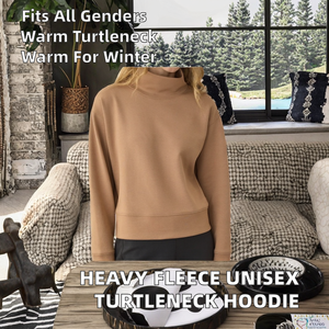 เสื้อคอเต่าผ้าฟลีซเนื้อหนัก 380 แกรม ระบายอากาศได้ดี สีพื้น ย้อมธรรมดา ทรงปกติ แบบวินเทจ ยูนิเซ็กซ์ ผ้าฝ้าย 100% สำหรับฤดูหนาว - Product Image 2