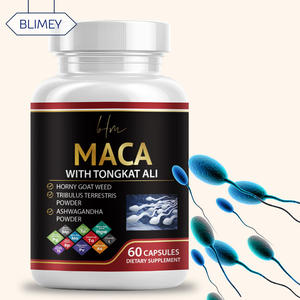 Schwarze <span class=keywords><strong>Maca</strong></span>-Wurzel Kapseln Pflanzliches Nahrungsergänzungsmittel Booster-Kapseln für Männer - Product Image 1