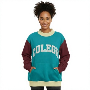Cozy Oversized <b>Mock</b> <b>Neck</b> Fleece Sweatshirt with Embroidery Front Logo-Streetwear Winter <b>Top</b> - Product Image 2