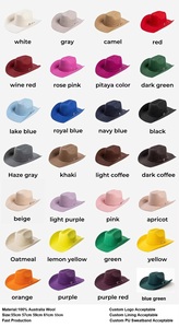 Chapeau de Cow-Boy Western Mixte en Feutre de Laine Texas, Style <span class=keywords><strong>Indiana</strong></span> <span class=keywords><strong>Jones</strong></span> Tendance, en Stock aux États-Unis, Vente en Gros - Product Image 2