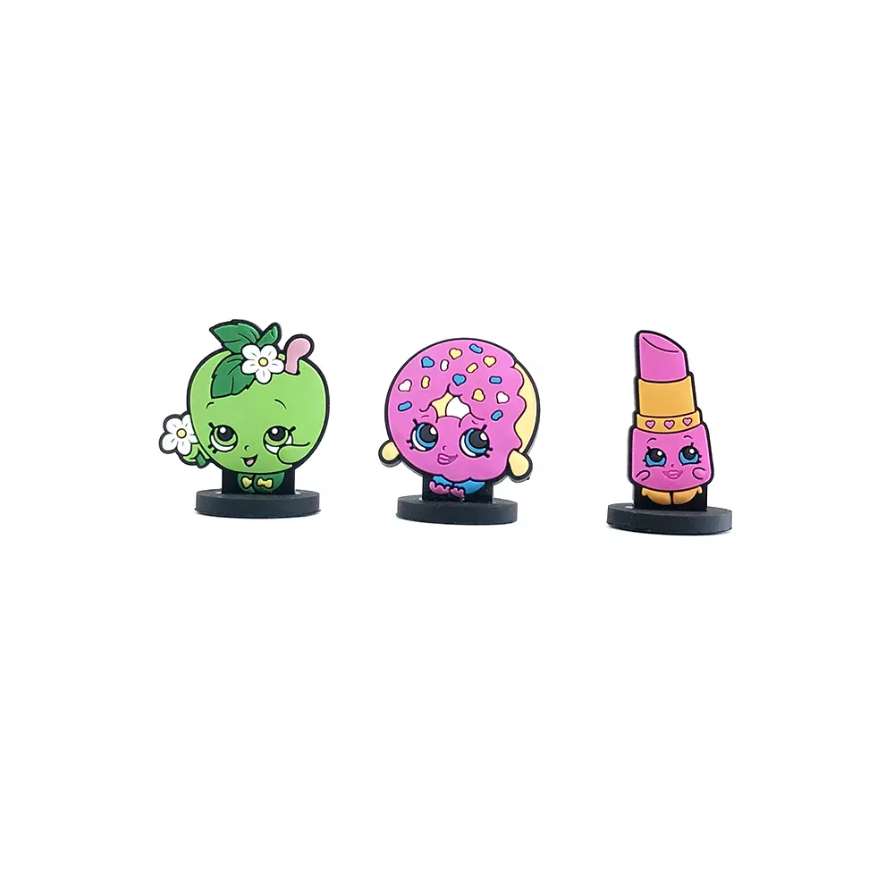 Dihua Goedkope Prijs Custom 2d Cartoon Mooie Schattige Dieren Actie Rubber Figuren Zacht Pvc Anime Figuur Met Basis