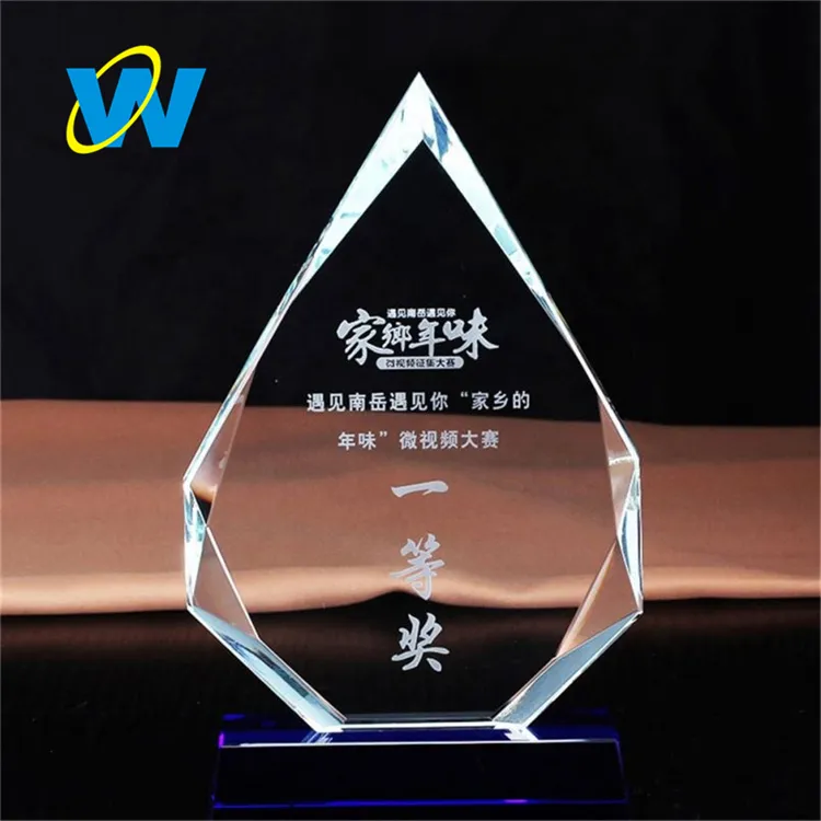 Personalized Crystal Plaques and Awards Trophy for Gift Crystal Diamond Customized Size Polished 2 Pcs CN;GUA Europe ONEWAY