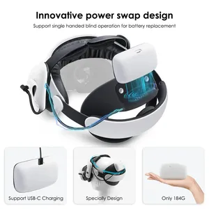 <span class=keywords><strong>BOBOVR</strong></span> S3 Pro Super Strap อุปกรณ์เสริม VR ใช้ได้กับ 3S พร้อมระบบปรับอากาศที่ศีรษะ แบตเตอรี่แบบถอดเปลี่ยนได้ 10000mAh - Product Image 5