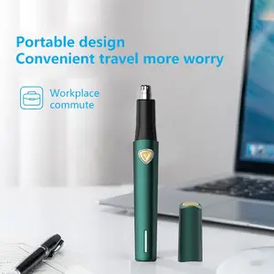 Logo personnalisé rasoir professionnel rechargeable indolore tondeuse électrique pour hommes oreille et nez