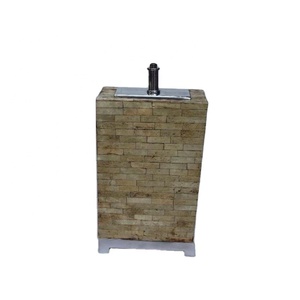 Bone Inlay <b>Mosaic</b> With Aluminium Lamp Bases and Top Lamp Also Available With Electric Fitting - Product Image 1