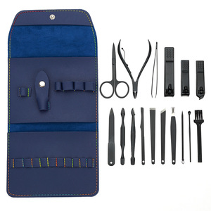 Deko — coupe-ongles professionnel, pour <span class=keywords><strong>manucure</strong></span> <span class=keywords><strong>et</strong></span> <span class=keywords><strong>pédicure</strong></span>, en acier inoxydable, ensemble cadeau avec étui en cuir, 16 pièces - Product Image 6