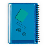 Cuaderno Espiral con Bolígrafo, Agenda Personalizada 5x7'', Cubierta de PP, Bolsillo de PVC, Organizador Escolar Promocional, 70 Hojas, Gran Venta