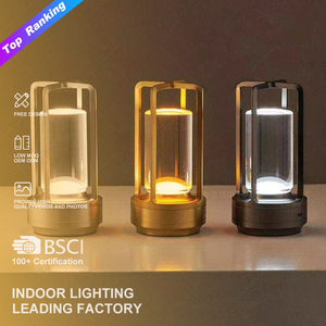 Dropshipping cảm ứng xách tay sang trọng ngoài trời nhà hàng pha lê đèn lồng có thể sạc lại qua bảng dẫn đèn tâm trạng đèn bảng đèn - Product Image 1