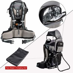 Échantillon gratuit Nouveau porte-bébé multifonctionnel imperméable en tissu Oxford et polyester pour les voyages en plein air, style sac à dos - Product Image 5