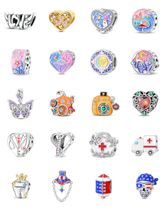 Pan Jia Dora Bead Muñeco de Nieve Navideño Serie Cruz DIY Chapado en Oro Colgante de Cuentas Pendientes Cadena de Mano Accesorios - Product Image 2