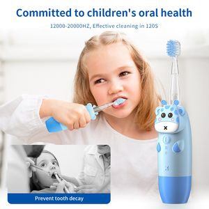 Bàn Chải Đánh Răng Trẻ Em Cartoon 3 Chế Độ Làm Sạch Sonic Chăm Sóc Răng Miệng Bàn Chải Đánh Răng Điện Không Thấm Nước Đèn <span class=keywords><strong>LED</strong></span> Pin Bàn Chải Đánh Răng Trẻ Em - Product Image 2