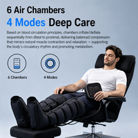 Appareil de massage des jambes à compression d'air avec panneau de commande tactile, modes multiples pour la relaxation des mollets, des cuisses, des pieds et du corps entier