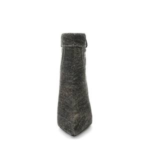 <span class=keywords><strong>Bottes</strong></span> Femme automne hiver <span class=keywords><strong>Bottes</strong></span> de cow-girl à bout pointu talons aiguilles robe élégante <span class=keywords><strong>Bottes</strong></span> courtes femmes bottines en Denim - Product Image 3