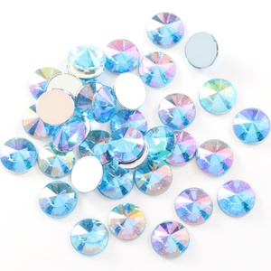OLeeya Promotion Strass en plastique forme Rivoli à dos plat, pierre acrylique 4/5/6/10mm, strass en cristal à dos plat pour tissu et robe - Product Image 2