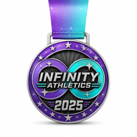 Médailles de sport personnalisées en alliage de zinc 3D pour la course à pied, le marathon, le trail, le VTT, le football, la natation, le basketball, le karaté, le yoga, avec ruban