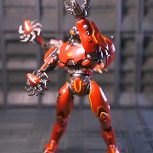 โมเดลของเล่นทำมือแบบเคลื่อนย้ายได้ รุ่นดีลักซ์ สำหรับ Pacific Rim China Mecha Storm สีแดงเคลือบเงา เรืองแสง สไตล์การ์ตูนอะนิเมะญี่ปุ่น HTPY - Product Image 3