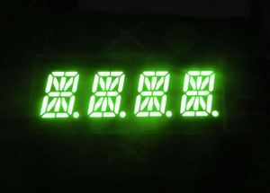 Siêu màu xanh lá cây 4 chữ số 16 đoạn dẫn chữ và số hiển thị 0.39 ''14 đoạn HOUKEM-394D-ASG - Product Image 2