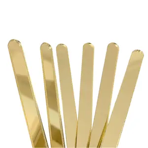 Màu Sắc Khác Nhau Acrylic Cakesicle Sticks Vàng Gương Acrylic Popsicle Stick 10 Cái Mỗi Túi