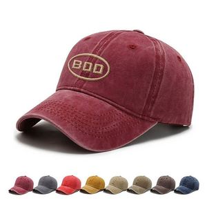 Custom Bulk Blank Fade Vintage Embroidery LOGO Baseball Caps Men Wear Washed Cotton Fabric Distressed Dad Hat - Product Image 1