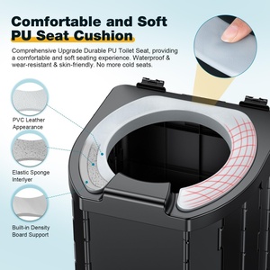 <span class=keywords><strong>Toilette</strong></span> d'urgence pliable portable pour adultes/enfants avec couvercle et porte-<span class=keywords><strong>papier</strong></span> pour le <span class=keywords><strong>camping</strong></span>, la voiture, la randonnée, capacité de charge 150 kg - Product Image 3