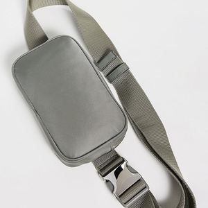 Custom Letter Pattern Nylon Fanny Pack <b>Waterproof</b> Zip Crossbody Strap Adjustable Outdoor Sports Women Men Travel Waist Bag - Product Image 1