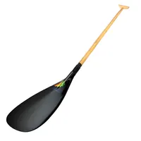 Hybrid Outrigger Canoe Paddle With Wood Shaft