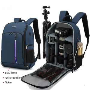 Mochila para Cámara Digital, Bolsa de Lujo para Cámara sin Espejo con LED, Material Oxford Impermeable, Soporte para Trípode, para Exteriores - Product Image 2