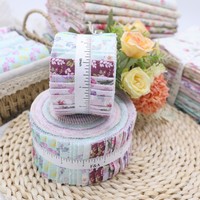 Personnalisé 100% Coton Tissus Quilting Bandes Patchwork Couture En Gros À La Main Tissu 20 40 Pcs Jelly Roll pour Bricolage Couture Artisanat
