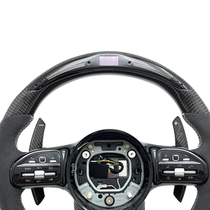 <span class=keywords><strong>Volant</strong></span> personnalisé en <span class=keywords><strong>alcantara</strong></span> et fibre de carbone avec LED pour Mercedes Benz C300 2014-2023 <span class=keywords><strong>A45</strong></span> G63 <span class=keywords><strong>AMG</strong></span> GLE Classe C, amélioration de l'intérieur - Product Image 3