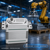 Bras robotique servo 700 kg, engrenage en acier inoxydable, boîtier en aluminium CNC, moteur sans balais, étanche, 30 V, robot industriel