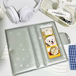 Album photo Ailes d'ange argentées à quatre compartiments, 40 emplacements pour cartes, Organisateur de cartes K-Pop de haute qualité pour bandes photo à 4 panneaux - Product Image 5