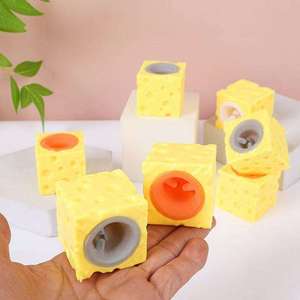 Jouet anti-stress en forme de souris de fromage à presser, jouet sensoriel pour soulager le stress, cadeau pour adultes et enfants - Product Image 5