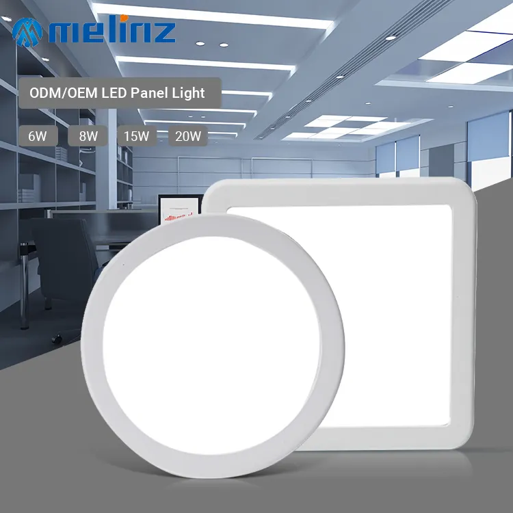 MELINZ गर्म सफेद Recessed मरने के कास्टिंग एल्यूमीनियम इनडोर पैनल दीपक 6 8 15 20 W प्रकाश पैनल का नेतृत्व किया