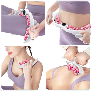 GORDON OEM Yoga Massage Roller Avec 14 Rouleaux Anti-<span class=keywords><strong>Cellulite</strong></span> Leg Slimming Sport Massager pour Fesses <span class=keywords><strong>Exercice</strong></span> & Relaxation - Product Image 2
