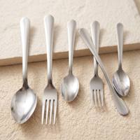 Ensemble de cuillères à dessert personnalisées en acier inoxydable léger, cuillères à glace, yaourt et fruits, vaisselle métallique résistante au lave-vaisselle pour la maison et les fêtes