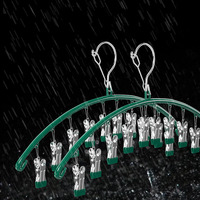 Porte-vêtements en acier inoxydable multi-clips, cintre en métal, utilisation multifonctionnelle pour sous-vêtements, collants, chaussettes