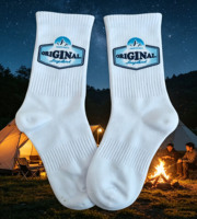 Chaussettes de sport tricotées de haute qualité, impression numérique par transfert thermique, respirantes, résistantes à l'usure, en polyester. Printemps unisexe pour l'extérieur