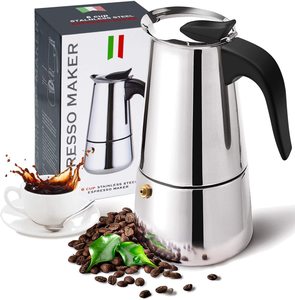<span class=keywords><strong>Cafetière</strong></span> à expresso <span class=keywords><strong>italienne</strong></span> moderne de 2/4/6/<span class=keywords><strong>9</strong></span> <span class=keywords><strong>tasses</strong></span> en acier inoxydable 304 pour hôtels - Product Image 1
