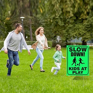 Señal de Seguridad para Niños y Mascotas, Señal de Precaución Infantil para Calle, Jardín, Vecindario, Material PP, Servicio de Corte a Medida - Product Image 2