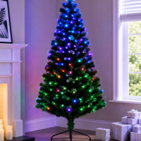 Sapin de Noël de luxe MaoSheng, artificiel, en PE+PVC, blanc neige, sur pied, branches complètes, LED blanc chaud, OEM, personnalisable, vente en gros